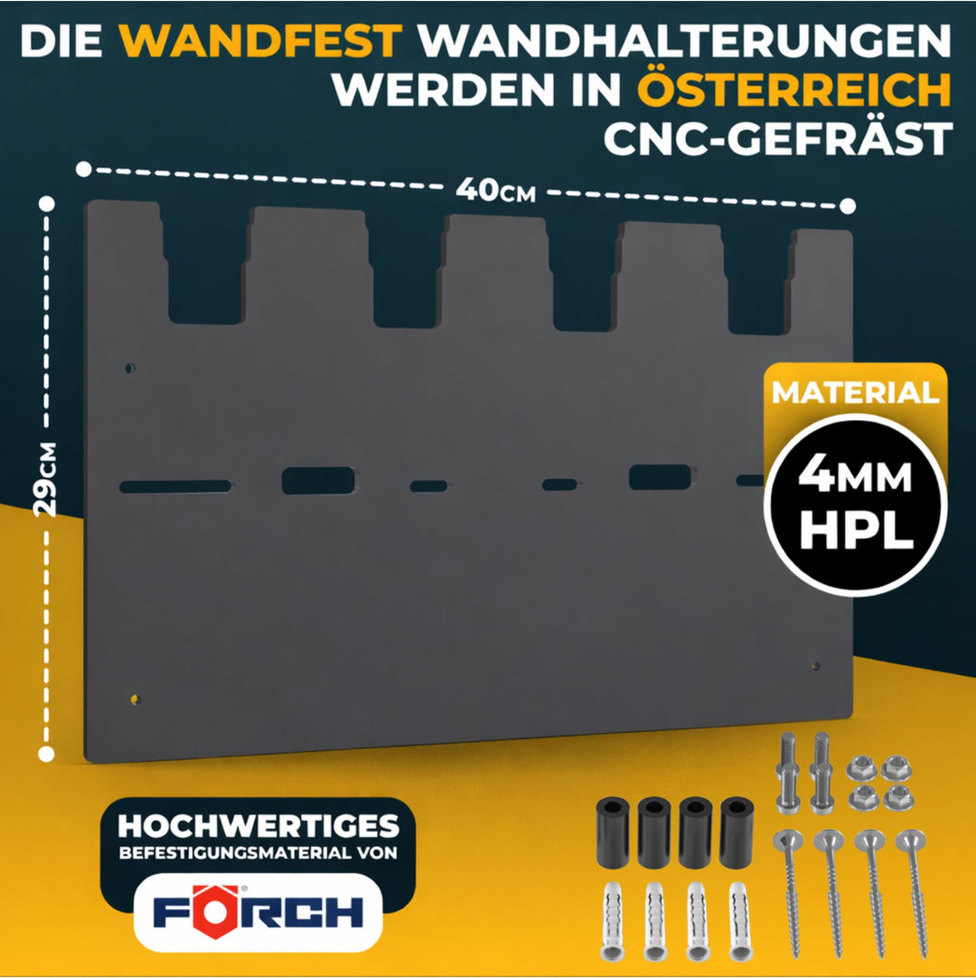Wandhalterung für DeWalt Akkus & Ladegeräte