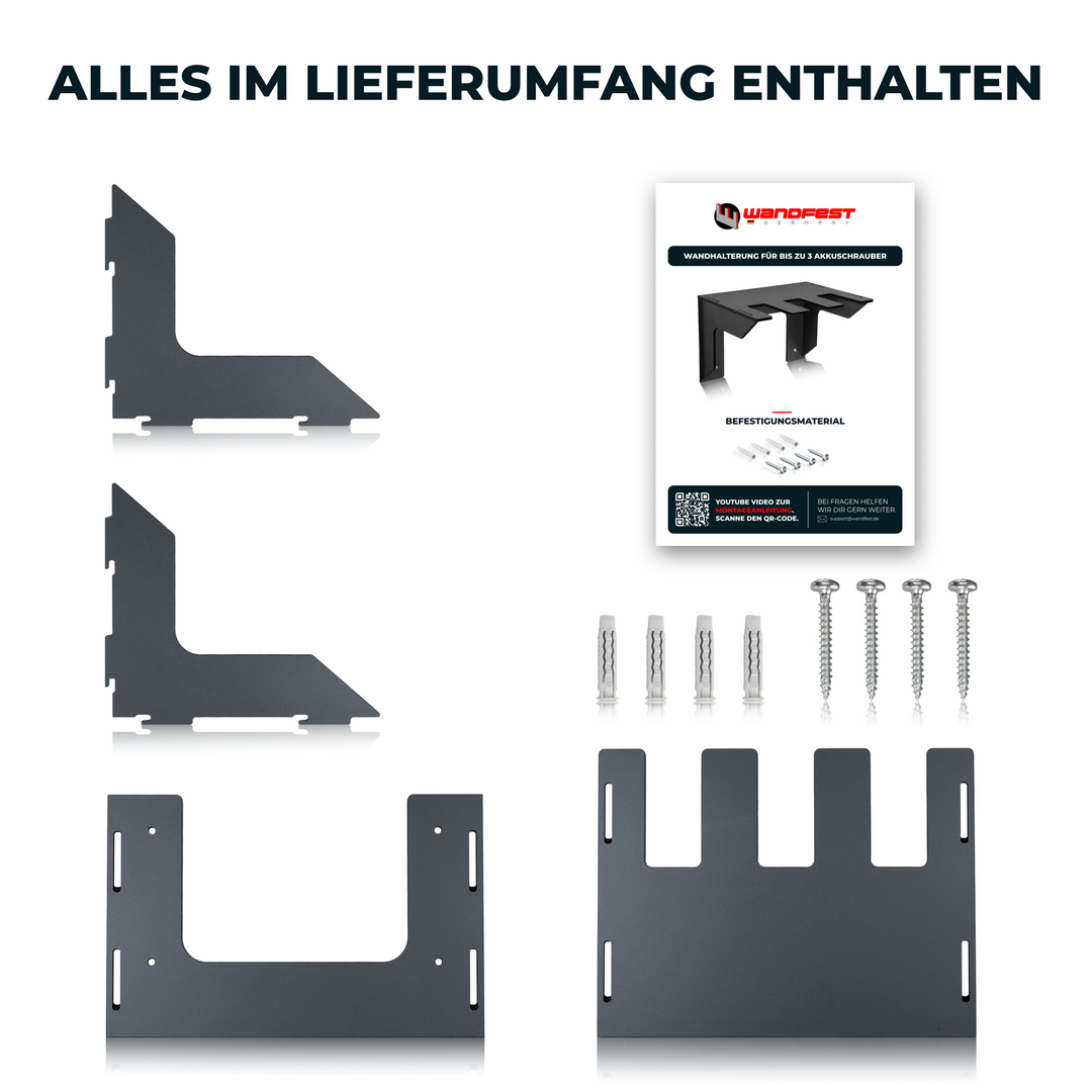Wandhalterung für Akkuschrauber + GRATIS Akkuhalterung