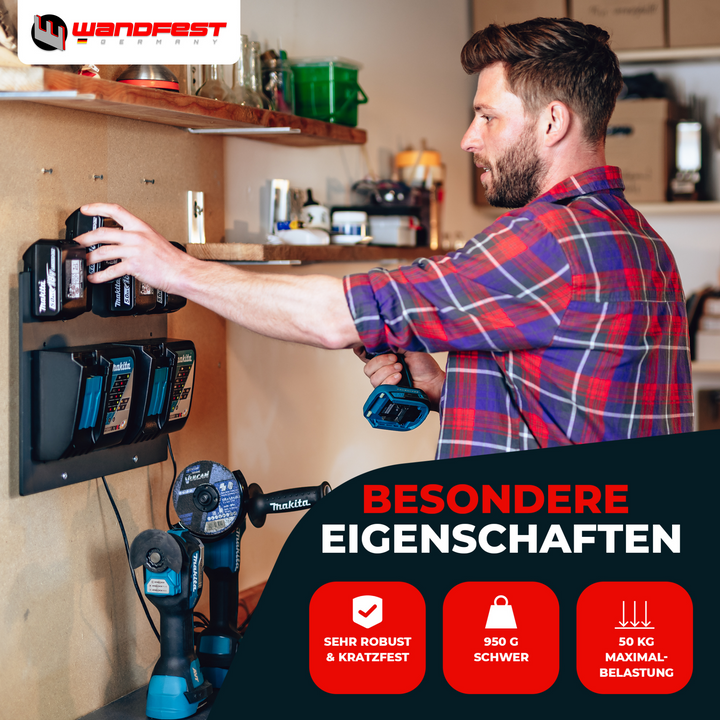 Wandhalterung für Makita Akkus & Ladegeräte
