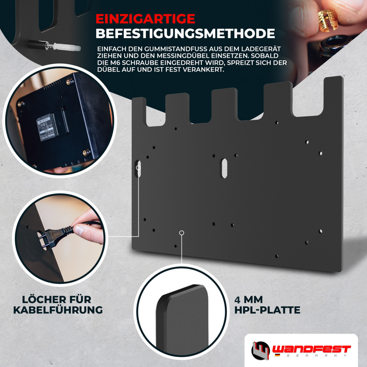 Wandhalterung für Makita Akkus & Ladegeräte